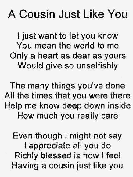 Blessed with an amazing cousin who sent this to me. Letter To My Cousin On Her Birthday, Birthday Cards For Your Cousin, Things To Write To Your Cousin, Best Friend Letter Ideas Writing, Paragraph For Cousin, Letter For Cousin, Cousin Poems, Best Friend Letter Ideas, Birthday Message For Cousin