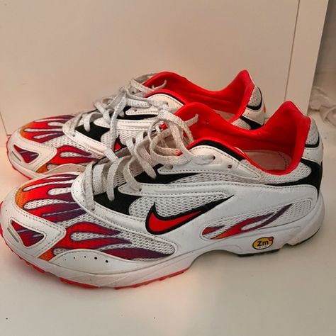 Supreme X Zoom Streak Spectrum Plus “Habanero Red” Bape Sneakers, Supreme Shoes, Boys Closet, Chur, Street Style Outfits Men, Old Shoes, Aesthetic Shoes, Swag Shoes, Sneakers Outfit