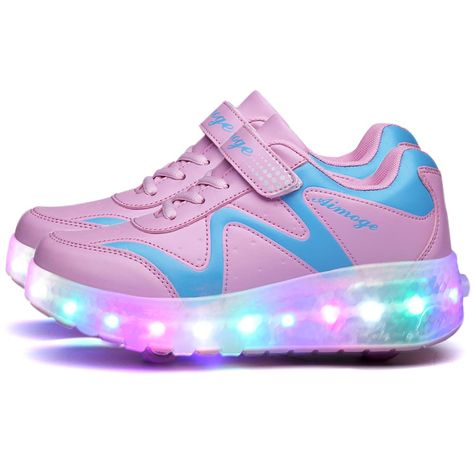 PRICES MAY VARY. 【Multiple Colors & Rechargeable Rainbow Lights】You can change the light modes and colors; the light switch (on/off) is around inside shoes. 【Multifunction】 You can pop up or hide roller by the button at heel, so you can use this both roller sneakers or regular shoes. 【Daily Occasion】 The colorful LED lights is perfect for the Birthday, Club, Halloween, Thanksgiving, Christmas Day or other celebration. It's excellent choice for everyone. 【Convenient Design】Adjustable hook and loo Roller Sneakers, Rainbow Lights, Colorful Led Lights, Roller Shoes, Birthday Club, Shoes For Boys, Inside Shoes, Rainbow Light, Sneaker Shoes