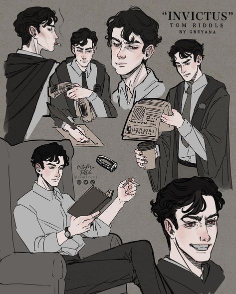 Tom Riddle X Yn Fanart, Fem Harry Potter X Tom Riddle, Harry Potter In Slytherin, Tom Marvolo Riddle Fanart, Tom Riddle Art, Tom Riddle X Harry Potter, Tom Riddle Fanart, Tom Riddle Aesthetic, Tom Riddle Fan Art