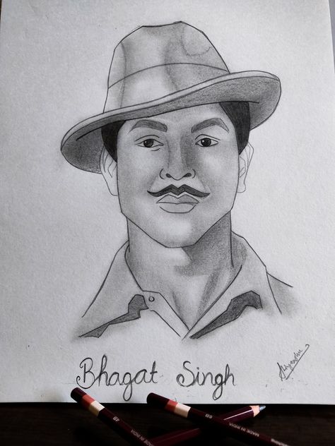 Bhagat Singh | portrait of Bhagat Singh | freedom fighter Portrait | pencil Portrait | black white Portrait | Indian Portrait | drwaing | sketch Freedom Fighters Drawing Sketch, Bhagat Singh Portrait, Women Freedom Fighters, Portrait Indian, Indian Portrait, Black White Portrait, Indian Freedom Fighters, Ballpoint Pen Art, Portrait Pencil