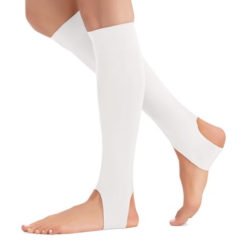 Mild Compression Stirrup Style Knee High Cuff Socks  | Collections Etc. Health Gifts, Reduce Swelling, Knee Highs, Health Research, Collections Etc, High Knees, Senior Living, Stirrups, Slide On