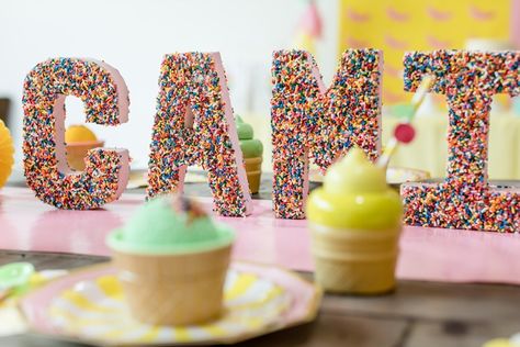 Gelato Birthday Party, Third Birthday Ice Cream Party, Ice Cream Fourth Birthday, We Scream Four Ice Cream, Fourth Birthday Ice Cream Party, Ice Cream Theme 1st Birthday Party, Sprinkle First Birthday Party, Scream 4 Ice Cream Party, Three Scoops Of Fun Birthday Party Ideas