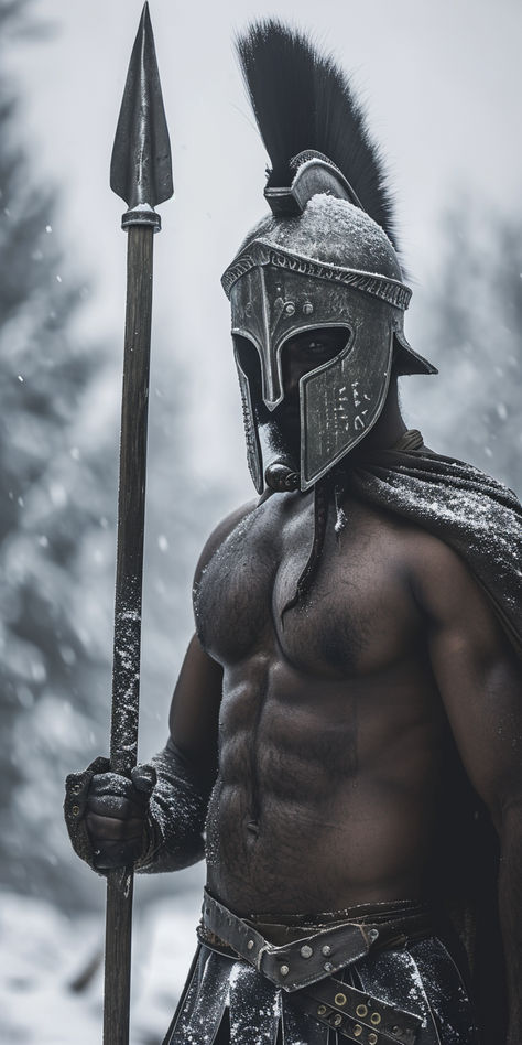 Spearman Character Art, Spartan Spear, Warriors Pictures, Animated Man, Spartan Helmet, Spartan Warrior, Iron Age, Fantasy Warrior, Ancient Greece