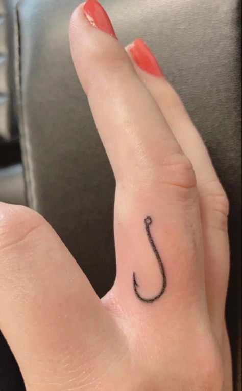 Trout Tattoo, Hook Tattoo, Fishing Hook Tattoo, Hook Tattoos, Places For Tattoos, Hippie Tattoo, Nautical Tattoo, Cute Small Tattoos, Dainty Tattoos