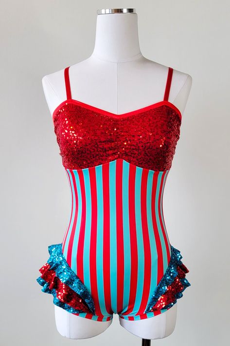 Circus Costumes Women, Dance Moms Outfits, Corset Diy, Sequin Costume, Aerial Costume, Circus Outfits, Clown Clothes, Red And Turquoise, Womens Costumes