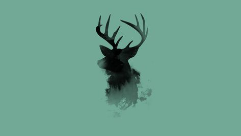 Deer [1920x1080] - Imgur Stag Wallpaper, Stag Silhouette, Deer Sketch, Deer Wallpaper, Grass Painting, Deer Illustration, Stag Head, Deer Art, Animal Magic