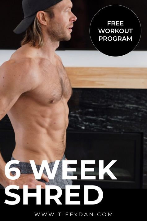 6 WEEK SHRED WORKOUT PROGRAM - TIFFxDAN YouTube Fitness Channel 6 Weeks Transformation, 6 Week Shred Workout Plans, 30 Day Shred Workout, 8 Week Shred Workout Plans, 6 Weeks Workout Plan, 6 Week Training Program, Full Body Shred Workout At Home, Full Body Shred Workout, Shredding Workout Men