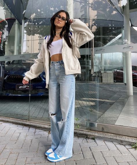 Unc 1 Jordans Outfit, Ucla Dunks Outfit, University Blue Dunks Outfit, Natalia Cangueiro, Nikes Outfit, Jordan Fit, Streetwear Women Outfits, Dunk Outfit, Dunks Outfit