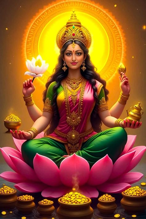 Laxmi Mata Images, Amma Wallpaper, Mata Images, Round Mehndi, Round Mehndi Design, Lakshmi Photos, Lakshmi Mata, Goddess Images, Laxmi Mata