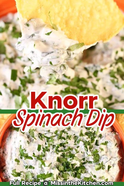 Spinach Dip Recipe Easy, Knorr Spinach Dip Recipe, Spinach Dip Cold, Homemade Spinach Dip, Classic Spinach Dip, Knorr Spinach Dip, Spinach Dip Easy, Hot Spinach Dip, Low Carb Low Calorie