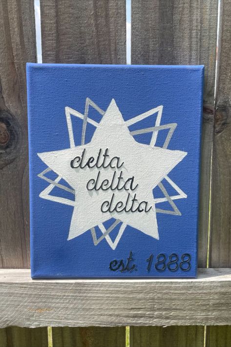 Sorority Canvas Ideas Easy, Sorority Painting Canvases, Big Little Canvas Sorority, Sorority Canvases, Big Little Paintings, Sorority Picture Frames, Sorority Canvas Ideas, Sorority Paintings, Chi Omega Canvas