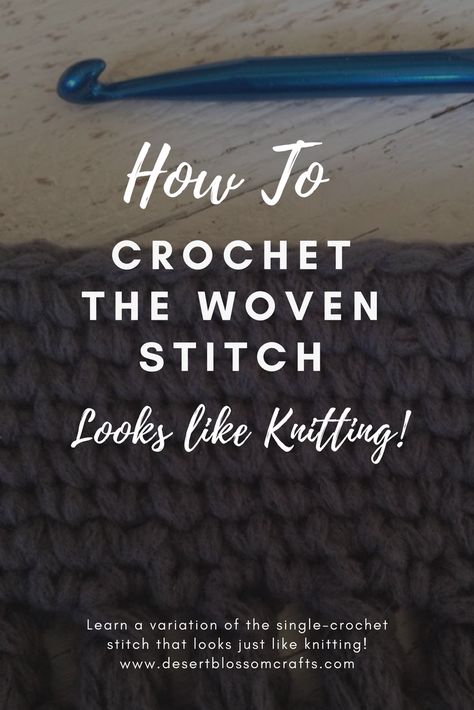 How to crochet the stitch that looks like knitting! Learn how with my free crochet tutorial. Easy to make, perfect for beginners!  #crochet #crocheting #freecrochetpatterns #crochettutorial #wovenstitch #tutorial #lionbrandyarn Woven Stitch, Big Crochet, Crochet Hack, Tunisian Crochet Stitches, Beginner Crochet Tutorial, Beginners Crochet, Stitch Tutorial, Beginner Crochet Projects, Patterns Design