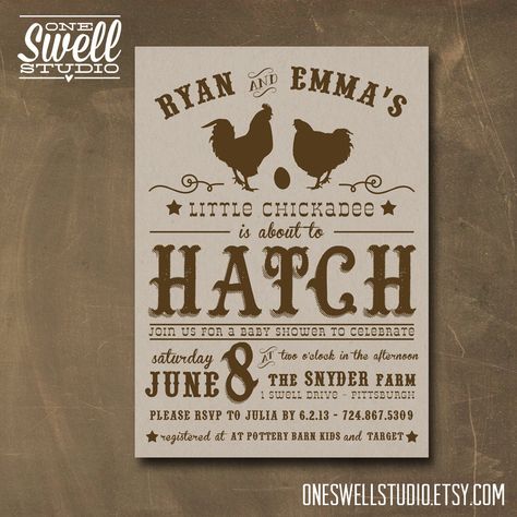 About to Hatch Chicken Invitation Egg Rustic Farm Kraft Printable Baby Shower Sprinkle Gender Reveal Invite Farm Baby Shower Theme, Baby Shower Souvenirs, Farm Baby Shower, Rustic Baby Shower Invitations, Baby Shower Tags, Farm Baby, Baby Shower Invitaciones, Boy Baby Shower Themes, Fiesta Baby Shower