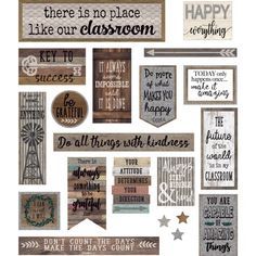 Homey Classroom, Home Sweet Classroom, Farmhouse Classroom, Homemade Signs, Classroom Makeover, Lakeshore Learning, Classroom Quotes, Positive Sayings, Bulletin Board Sets