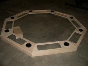 Poker Table Diy, Octagon Poker Table, Poker Table Plans, Poker Table Top, Outdoor Woodworking Plans, Bumper Pool, Woodworking Desk Plans, Poker Tables, Woodworking Tools For Sale