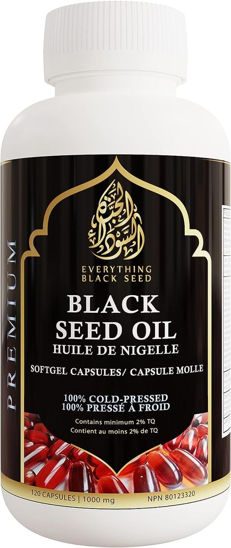 Black Seed Oil Capsules - 1000mg, 120 Softgels, Cold-Pressed, RAW | Non-GMO | 100% Natural, 3X% Thymoquinone (Black Cumin Seed Oil, Nigella Sativa) Black Seed Oil Capsules, Black Cumin Seed Oil, Black Cumin Seed, Black Cumin, Deep Cleaning Tips, Black Seed Oil, Black Seed, Cold Pressed, Non Gmo