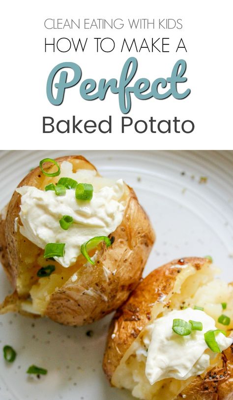 Best Potatoes For Baking, Baked Potato Recipe, Baked Potato Bar, Best Baked Potato, Air Fryer Baked Potato, Perfect Baked Potato, Crispy Sweet Potato, Bbq Chicken Recipes, Baked Potato Recipes