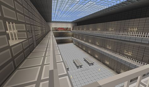 minecraft prision Minecraft Prison Build, Minecraft Prison Ideas, Jail Minecraft, Minecraft Jail, Redstone Ideas, Jail Ideas, Minecraft Prison, Modern Minecraft, Minecraft Building Ideas