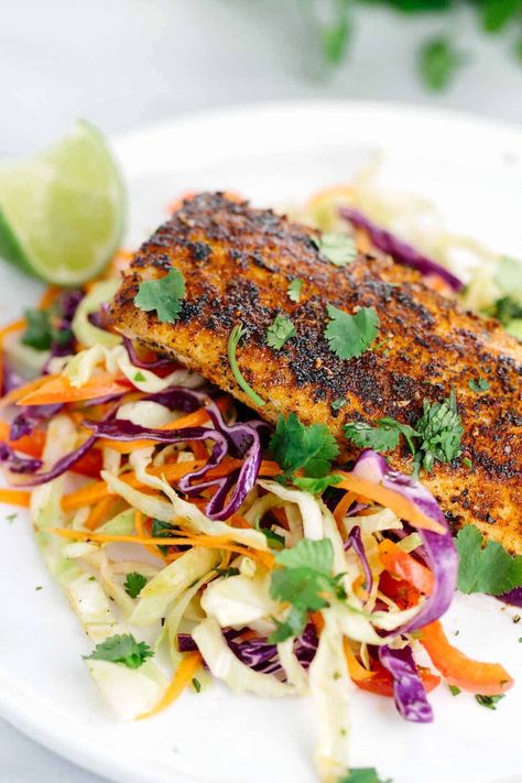 Lime Coleslaw Recipe, Mahi Recipes, Lime Coleslaw, Mahi Mahi Recipe, Mahi Mahi Recipes, Mahi Fish, Healthy High Protein Meals, Clam Recipes, Pescatarian Recipes