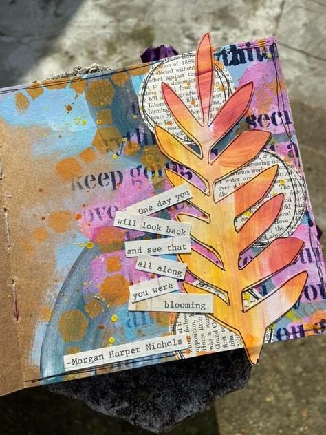 Collage Fodder, Moon Stars Art, Doodle Art Flowers, Altered Canvas, Mix Media, Art Therapy Projects, Collage Art Projects, Fabric Postcards, Paper Collage Art