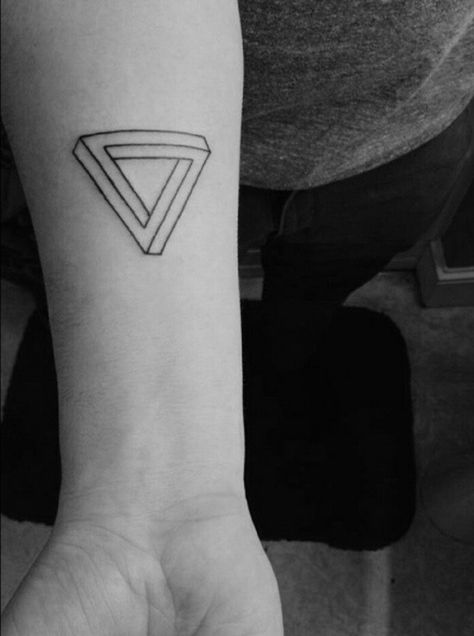 Penrose Triangle Tattoo, Paradox Tattoo, Triangle Tattoo Meaning, Triangle Tattoo Design, Pisces Tattoo Designs, Penrose Triangle, Pisces Tattoos, Triangle Tattoos, Tattoo Prices