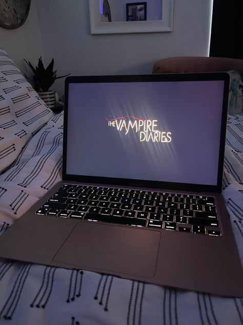 #vampire #thevampirediaries #tv #laptop #macbook #netflix #chill #relax #aesthetic #444 #imjustagirl Aesthetic Netflix And Chill, Vampire Diaries Laptop, Aesthetic 444, Netflix Chill, 2024 Aesthetic, Netflix And Chill, Vampire Diaries The Originals, The Conjuring, Vampire Diaries