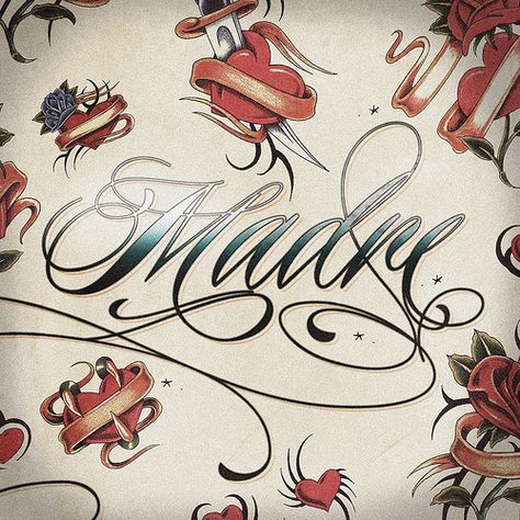 Piel Script - Madre Mom Lettering Tattoo, Branding Tools, Rock Types, Creative Review, Tattoo Script, Script Lettering, Back Tattoos, Script Type, Tattoo Fonts