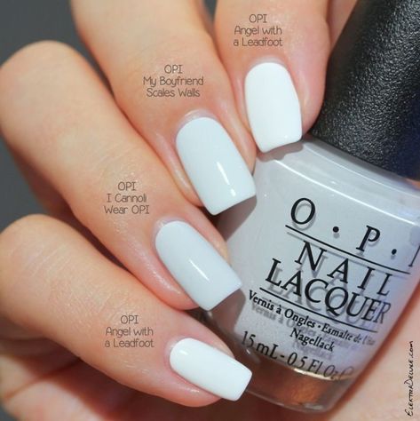 I Cannoli Wear Opi, Opi Nail Polish Colors, Opi Gel Nails, Opi Nail Colors, Milky Nails, Gel Nail Colors, White Nail Polish, Opi Nail Polish, Gel Polish Colors