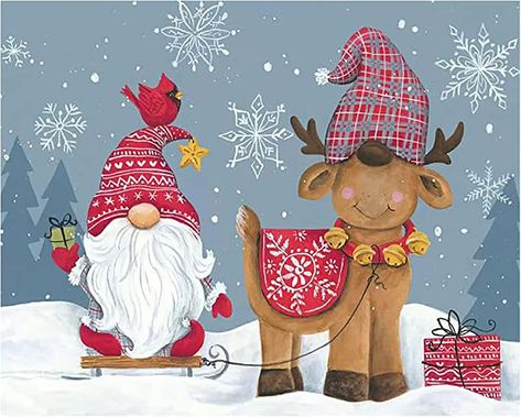 Reindeer Gnome, Christmas Diamonds, Winter Szenen, Engraving Art, Santa Clause, Noel Christmas, Creative Activities, Christmas Gnome, Holiday Decor Christmas