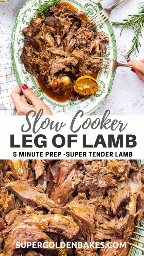 Lamb Leg Slow Cooker, Slow Cooker Leg Of Lamb Recipe, Lamb Recipes Crockpot, Slow Cooker Leg Of Lamb, Slow Cooked Lamb Leg, Slow Cooker Lamb Roast, Lamb Leg Roast Recipes, Crockpot Lamb, Lamb Roast Recipe