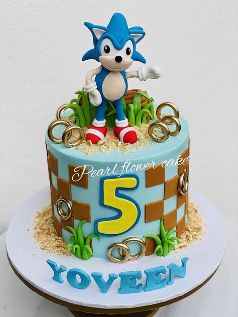 Sonic Cakes, Sonic The Hedgehog Cake, Sonic Cake, Hedgehog Cake, Birthday 5, The Hedgehog, Cakes And More, Sonic The Hedgehog, Sonic