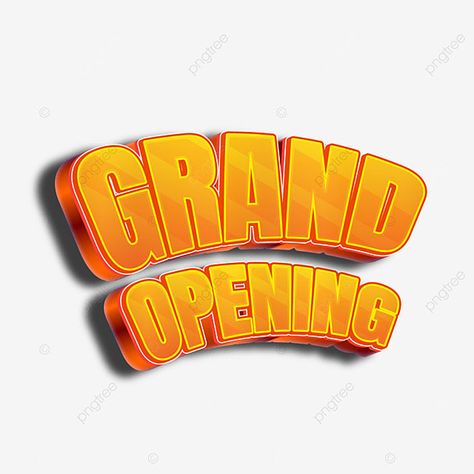 Grand Opening Png, Grand Opening Flyer, Birthday Background Design, 3d Text Effect, Png Text, 3d Text, Gold Text, Gold Invitations, Text Fonts