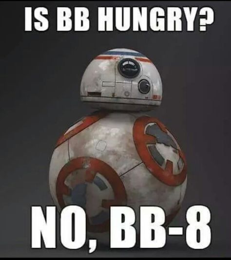 BB-8 Star Wars humor. Star Wars Meme, Star Wars Bb8, Star Wars Jokes, Star Wars Humor, Star Wars Memes, Chewbacca, Force Awakens, Love Stars, Funny Puns