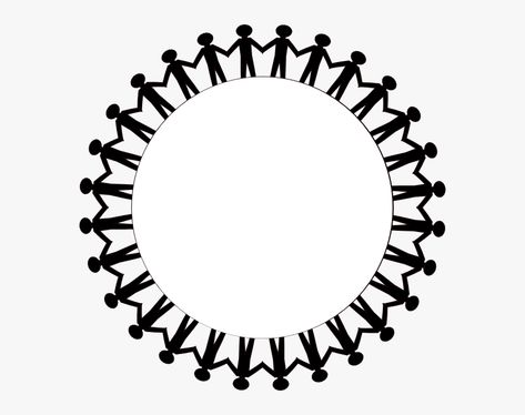 People Holding Hands Drawing, Circle Vector Design, Circle Of People, Holding Hands Drawing, People Holding Hands, People Png, Borders For Paper, Hand Holding, Paper Cutout