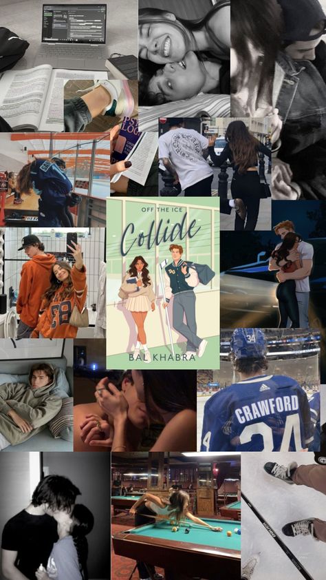 Collide by Bal Khabra #books #bookshuffles #hockey Sports Romance Books, Book Dedication, Romcom Books, Book Hangover, Book Reading Journal, Romance Series Books, Romantic Book Quotes, Collage Book, Good Romance Books