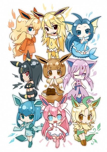 Eevee Cute, Kartu Pokemon, Pokemon Eevee Evolutions, Pokemon Gijinka, Animal Illustration Art, Pokemon Eeveelutions, Cute Pokemon Pictures, Eevee Evolutions, Pokemon Special