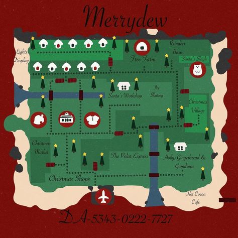 𝙰𝚍𝚛𝚒𝚎𝚗𝚗𝚎 on Instagram: “Christmas has come early this year. DA-5343-0222-7727 I am very excited to share with you my Dream Address for Merrydew. I am so proud of…” Animal Crossing Christmas Dream Address, Christmas Acnh, Dream Address, Dream Code, Reindeer Lights, Farm Barn, Polar Express, Instagram Christmas, Christmas Villages