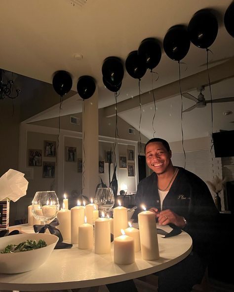 Surprised hubby with a candlelight dinner at home 🕯️ Details of everything is linked in my LTK @shop.ltk & will go in details on stories🤎 S/O to all the brands who collaborated to make this happen 👏🏾🙌🏾 #candlelightdinner #romantic #romanticdinner #dinnerparty #elegantdinnerparty #birthdaysuprise #anniversaryideas #proposalideas #parati Birthday Dinner Date At Home, At Home Birthday Dinner For Him, Birthday Surprise At Home, Candlelight Dinner At Home, Birthday Dinner Ideas For Him, Dinner Date At Home, Candlelight Dinner, Romantic Surprise, Elegant Dinner Party