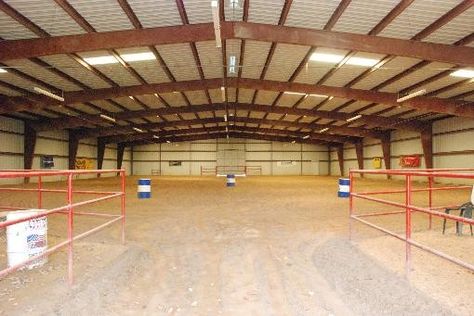 indoor arena w/ chute Barrel Racing Arena, Indoor Horse Riding Arena, Ranch Inspiration, Rodeo Arena, Horse Riding Arena, Storm Prep, Equestrian Stables, Legolas Greenleaf, Horse Barn Ideas Stables