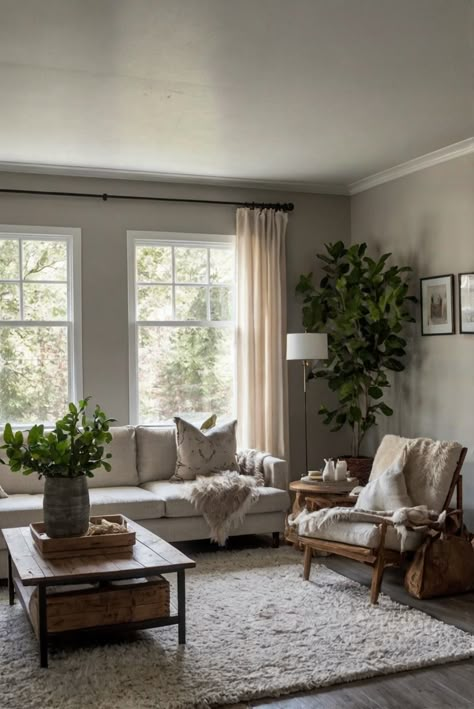 Explore how to select the ideal shade of gray for your living room walls. Discover daily routines and decor advice from professional interior designers in this insightful post. #Ad #homedecor #homedesign #wallpaints2024 #Painthome #interiorarchitecture Wall Colors Green Living Room Colors
Bright Living Room Colors
Apartment Renovation
Living room Remodeling
Modern Paint Colors
2024 Color Schemes With Gray Living Room, Curtains On Gray Walls Living Room, Greige Paint Living Room, Light Grey Wall Living Room, Plain Living Room Makeover, Living Room Dark Grey Walls, Interior Design Gray Walls, Modern Living Room Wall Colors, Living Room Colors Beige