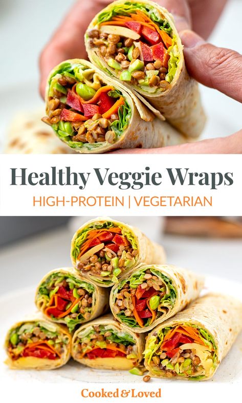 Veggie Wrap Recipe Veggie Wrap Recipe, Colourful Vegetables, Protein Wraps, Veggie Wrap, Creamy Hummus, Gluten Free Wraps, Low Carb Wraps, Lunch Prep, Vegetarian Recipes Lunch