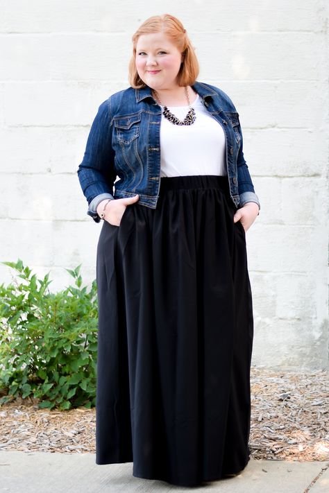 Four Creative Ways to Wear a Maxi Skirt | With Wonder and Whimsy Skirt Outfit Ideas Plus Size, Maxi Skirt Outfit Ideas, Modest Plus Size Fashion, Plus Size Long Skirts, Outfit Ideas Plus Size, Maxi Skirt Outfit, Swimsuits 2020, Rok Outfit, Skirt Outfit Ideas