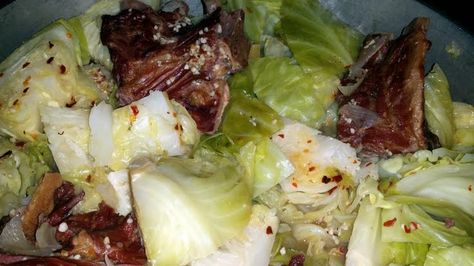 Southern style cabbage and neckbones! "fav way to get cabbage in!"  @allthecooks #recipe Neckbones Recipe, Southern Style Cabbage, Turkey Necks Recipe, Cabbage Recipes Southern, Cooking Corn, Recipe Cabbage, Smoked Turkey Legs, I Heart Recipes, Neck Bones