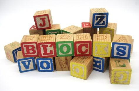 Wooden Alphabet Blocks, Wood Alphabet, Alphabet Blocks, Toy Blocks, Thirty One, Wooden Blocks, Baby Toddler Toys, Letters And Numbers, Toddler Toys