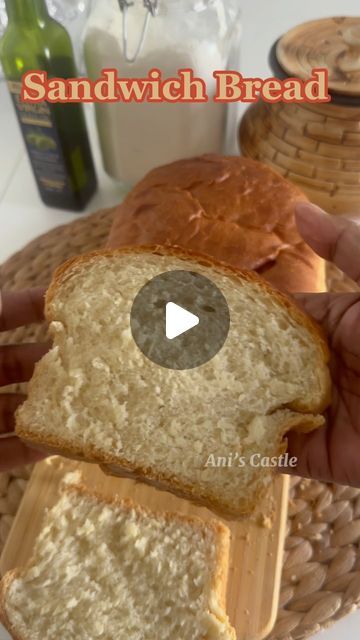 Easy Sandwich Bread, Easy Sandwich Bread Recipe, Baking Bread At Home, Sandwich Bread Recipe, Easy Sandwich, Fluffy Bread, Bread At Home, Sandwich Bread Recipes, Simple Sandwiches