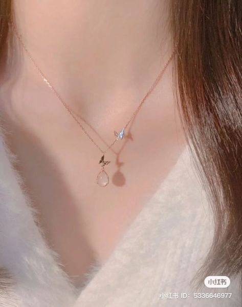 Simple Jewelry Aesthetic, Simplistic Jewelry, خواتم خطوبة, Ethereal Jewelry, Neck Pieces Jewelry, Fancy Jewelry Necklace, Pretty Jewelry Necklaces, Korean Jewelry, Trending Necklaces