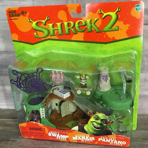 SHREK 2 Swamp House Playset, Mini figures Shrek on skateboard, Donkey,3 Pigs New SHREK 2 Swamp House Playset, Mini figures Shrek on skateboard, Donkey,3 Pigs New Details: ..... NEW Playset from Shrek Shrek Toys, Shrek Merchandise, Swamp House, 3 Pigs, Photo Dimensions, 90s Childhood, Miniature Figures, Childhood Toys, Shrek