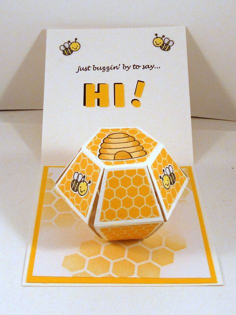 Kim Hamilton, Bee Birthday Cards, Pop Up Christmas Cards, Bee Invitations, Surprise Ball, Bee Boxes, Pop Up Box Cards, Bee Cards, Bee Mine