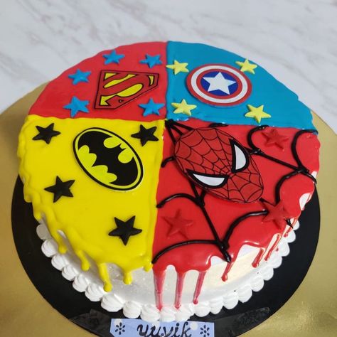 Motu Patlu Cake, Boxing Theme Party Ideas, Birthday Cake Cartoon, Cakes Without Fondant, Cake Cartoon, Cartoon Birthday Cake, Theme Birthday Cake, Superhero Birthday Cake, Cartoon Birthday